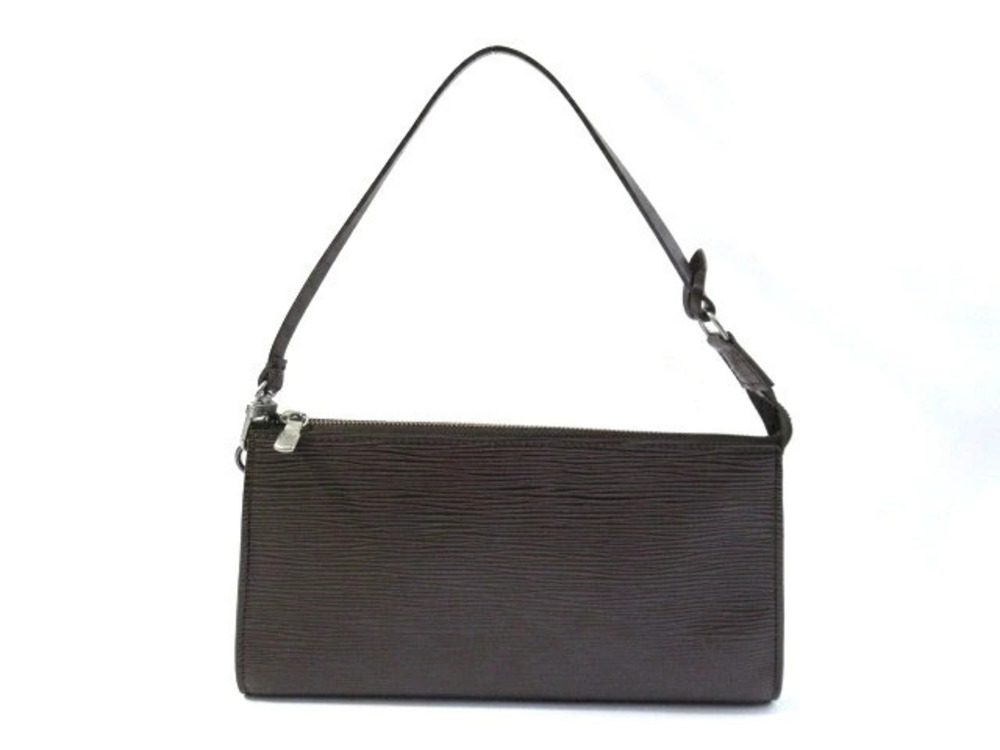 LOUIS VUITTON Bag Pochette Accessoires Pouch Clutch handle Epi Mocha Brown